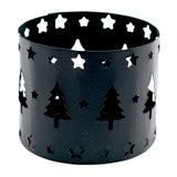 Max Maxb Christmas Iron Hollow  Candle Holders Xmas Candlestick Decoration Black Xmas Tree