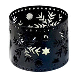 Max Maxb Christmas Iron Hollow  Candle Holders Xmas Candlestick Decoration Black Snowflake