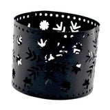 Max Maxb Christmas Iron Hollow  Candle Holders Xmas Candlestick Decoration Black Snowflake