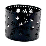 Max Maxb Christmas Iron Hollow  Candle Holders Xmas Candlestick Decoration Black Snowflake