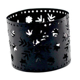 Max Maxb Christmas Iron Hollow  Candle Holders Xmas Candlestick Decoration Black Snowflake