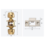 Max Front Door Entry Pull Door Handle Keyed Lock Mechanical Ball Lock 6cm - Bolt
