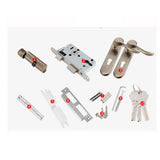 Max Security Mortise Interior Door Lock Latch  Bedroom Lever Handlesets Bronze