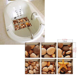 Max 6pcs 13x13cm 3D Effect Anti Slip Waterproof Bathtub Sticker Pebble (Brown) - Aladdin Shoppers