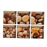 Max 6pcs 13x13cm 3D Effect Anti Slip Waterproof Bathtub Sticker Pebble (Brown) - Aladdin Shoppers