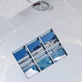 6pcs 13x13cm 3D Effect Anti Slip Waterproof Bathtub Sticker Penguin