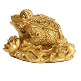 Max Traditional Chinese Feng Shui Lucky Money 3 Legs Toad Frog Decor Figurines S