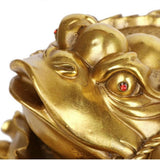Max Traditional Chinese Feng Shui Lucky Money 3 Legs Toad Frog Decor Figurines S