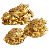 Max Traditional Chinese Feng Shui Lucky Money 3 Legs Toad Frog Decor Figurines S
