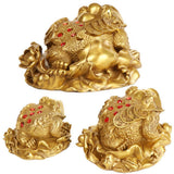 Max Traditional Chinese Feng Shui Lucky Money 3 Legs Toad Frog Decor Figurines S