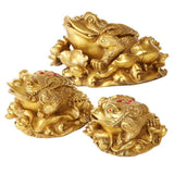 Max Traditional Chinese Feng Shui Lucky Money 3 Legs Toad Frog Decor Figurines S