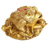 Max Traditional Chinese Feng Shui Lucky Money 3 Legs Toad Frog Decor Figurines S