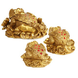 Max Traditional Chinese Feng Shui Lucky Money 3 Legs Toad Frog Decor Figurines S