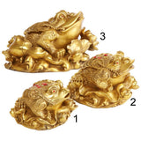 Max Traditional Chinese Feng Shui Lucky Money 3 Legs Toad Frog Decor Figurines S