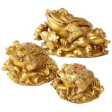 Max Traditional Chinese Feng Shui Lucky Money 3 Legs Toad Frog Decor Figurines S