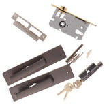 Max Modern Style Mute Interior Door Handle Lock Bedroom Privacy Lockset Gray - Aladdin Shoppers