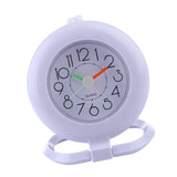 Wall Clock Bathroom Shower Slate Hanging Clock with Towel Ring White