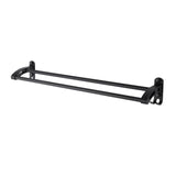 Max 59 cm aluminum black matte bathroom towel rack with hooks Black_2 bars