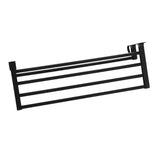 Max 59 cm aluminum black matte bathroom towel rack with hooks Black_4 bars - Aladdin Shoppers