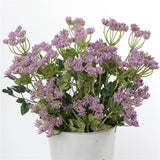Max Artificial Foam Flower Plastic Plant for Wedding Home Decoration Purple