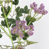 Max Artificial Foam Flower Plastic Plant for Wedding Home Decoration Purple