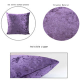 Max 50x50cm Square Short Plush Velvet Throw Cushion Cover For Sofa Dark Purple - Aladdin Shoppers