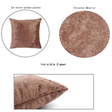 Max 60x60cm Square Short Plush Velvet Throw Cushion Cover For Sofa Bed Brown - Aladdin Shoppers