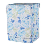 Max Coated Oxford Cloth Washing Machine Cover Protector Blue Monstera Leaves -S - Aladdin Shoppers