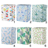 Max Coated Oxford Cloth Washing Machine Cover Protector Blue Monstera Leaves -S - Aladdin Shoppers