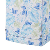 Max Coated Oxford Cloth Washing Machine Cover Protector Blue Monstera Leaves -S - Aladdin Shoppers