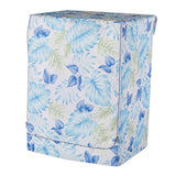Max Coated Oxford Cloth Washing Machine Cover Protector Blue Monstera Leaves -S - Aladdin Shoppers