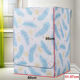 Max Coated Oxford Cloth Washing Machine Cover Protector Blue Cycas Leaves -L - Aladdin Shoppers