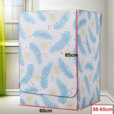 Max Coated Oxford Cloth Washing Machine Cover Protector Blue Cycas Leaves-XL - Aladdin Shoppers