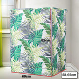 Max Coated Oxford Cloth Washing Machine Cover Protector Monstera Cycas Leaves-XL - Aladdin Shoppers