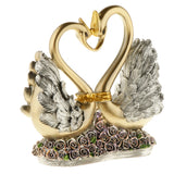 Maxbell Resin Swan Couple Figurine Lovers Swan Statue Home Wedding Decor Ornaments