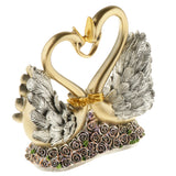 Maxbell Resin Swan Couple Figurine Lovers Swan Statue Home Wedding Decor Ornaments