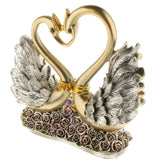 Maxbell Resin Swan Couple Figurine Lovers Swan Statue Home Wedding Decor Ornaments