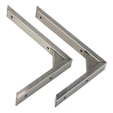 Maxbell  2 Pcs Stainless steel Triangular Corner Wall Shelf Bracket Holder 12 inch