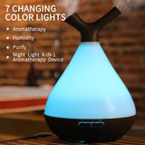 Max 400ml Aroma Essential Oil Diffuser Ultrasonic Air Humidifier Wood Grain C - Aladdin Shoppers