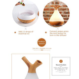 Max 400ml Aroma Essential Oil Diffuser Ultrasonic Air Humidifier Wood Grain C - Aladdin Shoppers