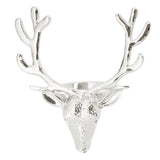 Christmas Reindeer Design Napkin Rings For Holiday Wedding Party Silver