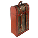Max Vintage Wooden Wine Box Double Wine Bottle Gifts Antique Finish -2 Bottles - Aladdin Shoppers