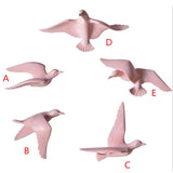 Max Resin 3D Handmade Flying Seagull Bird Crafts Wall Art Hanging Decor Pink D
