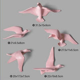 Max Resin 3D Handmade Flying Seagull Bird Crafts Wall Art Hanging Decor Pink D