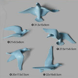 Max Resin 3D Handmade Flying Seagull Bird Crafts Wall Art Hanging Decor Blue A - Aladdin Shoppers