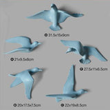 Resin 3D Handmade Flying Seagull Bird Crafts Wall Art Hanging Decor Blue B