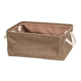 Max Collapsible Fabric Storage Basket Organizer Bin with Carry Handles Coffee S - Aladdin Shoppers