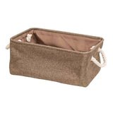 Max Collapsible Fabric Storage Basket Organizer Bin with Carry Handles Coffee S - Aladdin Shoppers