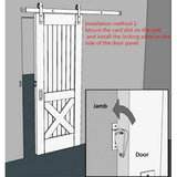 Max Steel Sliding Barn Wood Door Lock Pull Door Gate Latch Hardware Silver - Aladdin Shoppers