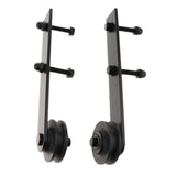 Max 2pcs Black Steel Sliding Barn Wood Door Roller Hardware Replacement Hanger E - Aladdin Shoppers